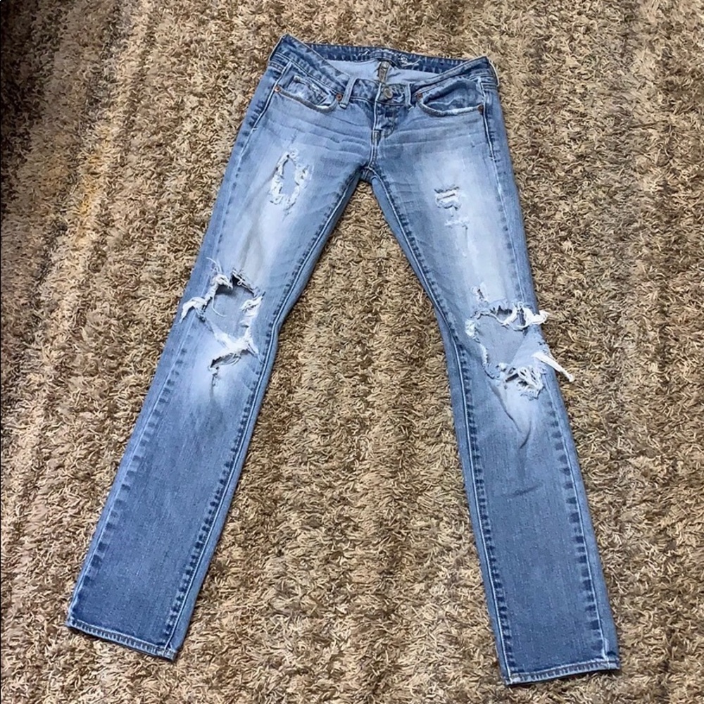 Distressed jeans